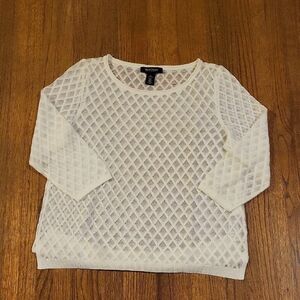 White House Black Market Lace Detail Top